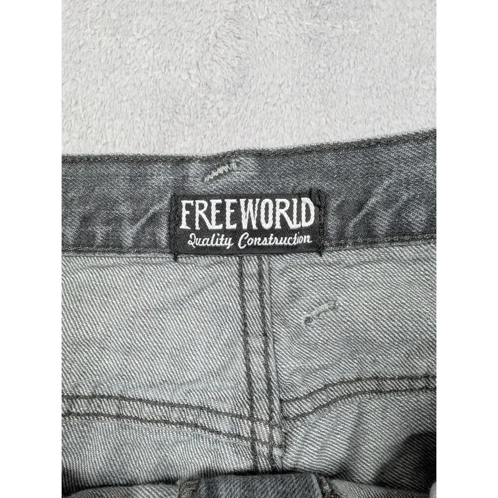 Free World Night Train Jeans Mens 36 Waist Relaxed Fit Stretch Classic Casual